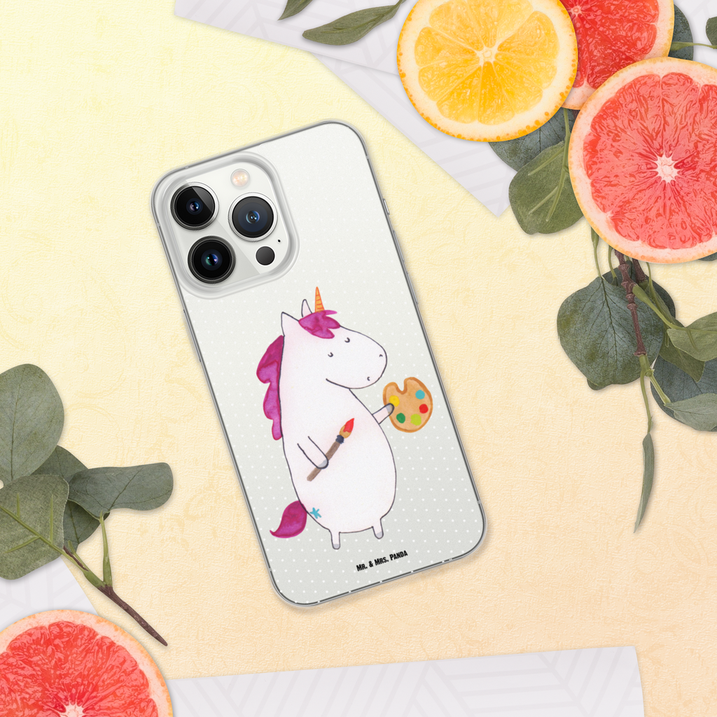 Handyhülle Einhorn Künstler Handyhülle, Handycover, Transparente Handyhülle, Flexible Handyhülle, Handyschutz, Transparent, Durchsichtig, Schutzhülle für Handy, Stilvolle Handyhülle, Robuste Handyhülle, Schutz vor Kratzern, Schützende Handyhülle, Einhorn, Einhörner, Einhorn Deko, Pegasus, Unicorn, Englisch, Künstler, Artist, Malen, Zeichnen, Welt, Farbe, Stift, Pinsel, Geschenk, Maler