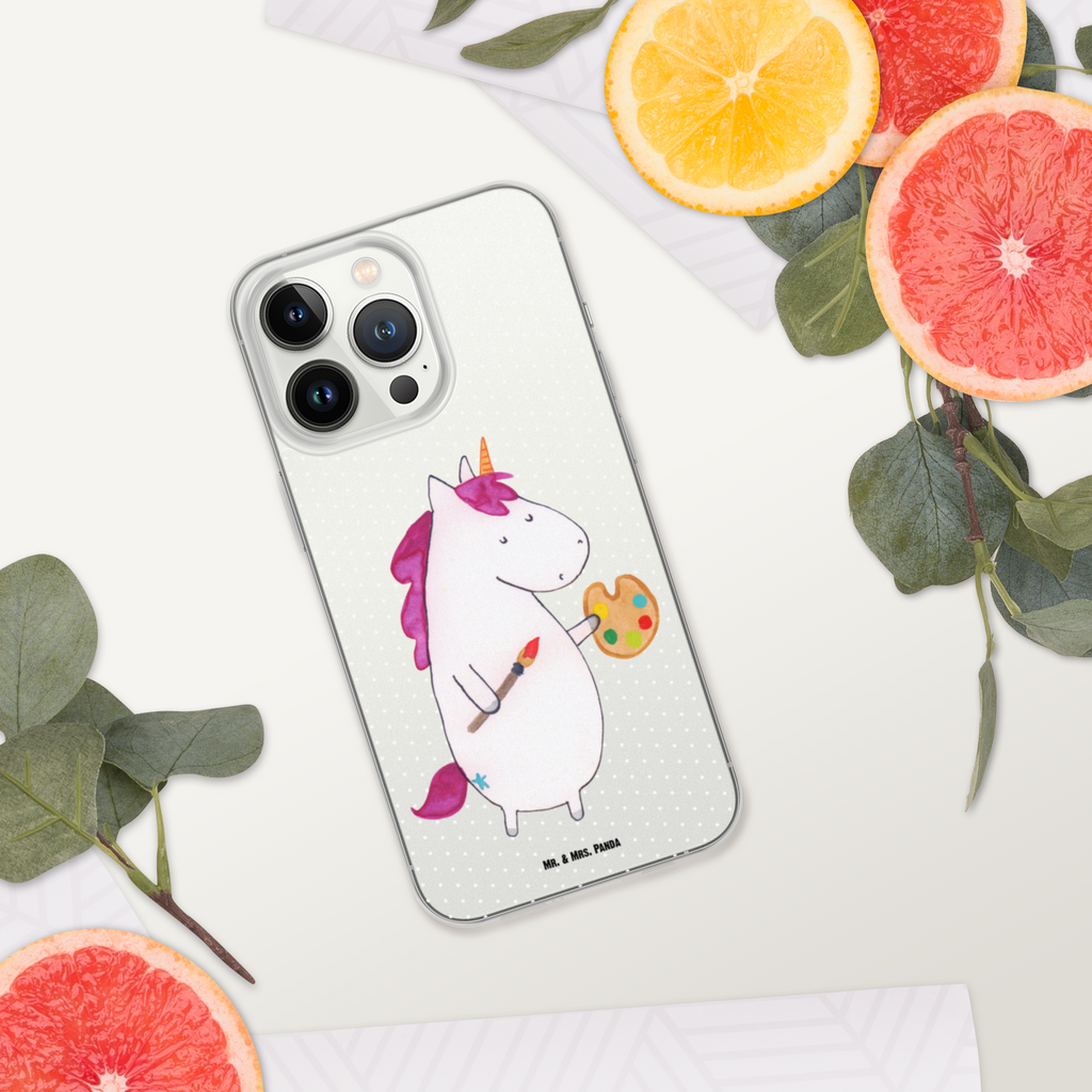 Handyhülle Einhorn Künstler Handyhülle, Handycover, Transparente Handyhülle, Flexible Handyhülle, Handyschutz, Transparent, Durchsichtig, Schutzhülle für Handy, Stilvolle Handyhülle, Robuste Handyhülle, Schutz vor Kratzern, Schützende Handyhülle, Einhorn, Einhörner, Einhorn Deko, Pegasus, Unicorn, Englisch, Künstler, Artist, Malen, Zeichnen, Welt, Farbe, Stift, Pinsel, Geschenk, Maler