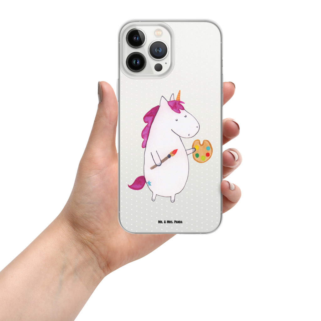 Handyhülle Einhorn Künstler Handyhülle, Handycover, Transparente Handyhülle, Flexible Handyhülle, Handyschutz, Transparent, Durchsichtig, Schutzhülle für Handy, Stilvolle Handyhülle, Robuste Handyhülle, Schutz vor Kratzern, Schützende Handyhülle, Einhorn, Einhörner, Einhorn Deko, Pegasus, Unicorn, Englisch, Künstler, Artist, Malen, Zeichnen, Welt, Farbe, Stift, Pinsel, Geschenk, Maler