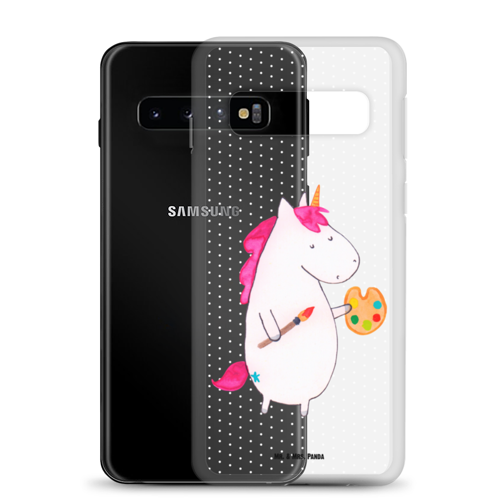 Handyhülle Einhorn Künstler Handyhülle, Handycover, Transparente Handyhülle, Flexible Handyhülle, Handyschutz, Transparent, Durchsichtig, Schutzhülle für Handy, Stilvolle Handyhülle, Robuste Handyhülle, Schutz vor Kratzern, Schützende Handyhülle, Einhorn, Einhörner, Einhorn Deko, Pegasus, Unicorn, Englisch, Künstler, Artist, Malen, Zeichnen, Welt, Farbe, Stift, Pinsel, Geschenk, Maler