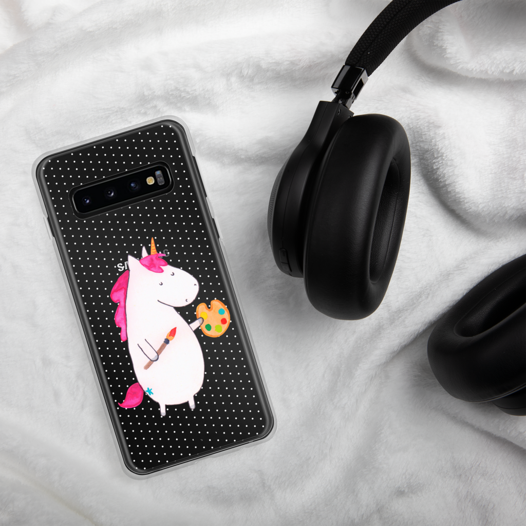 Handyhülle Einhorn Künstler Handyhülle, Handycover, Transparente Handyhülle, Flexible Handyhülle, Handyschutz, Transparent, Durchsichtig, Schutzhülle für Handy, Stilvolle Handyhülle, Robuste Handyhülle, Schutz vor Kratzern, Schützende Handyhülle, Einhorn, Einhörner, Einhorn Deko, Pegasus, Unicorn, Englisch, Künstler, Artist, Malen, Zeichnen, Welt, Farbe, Stift, Pinsel, Geschenk, Maler