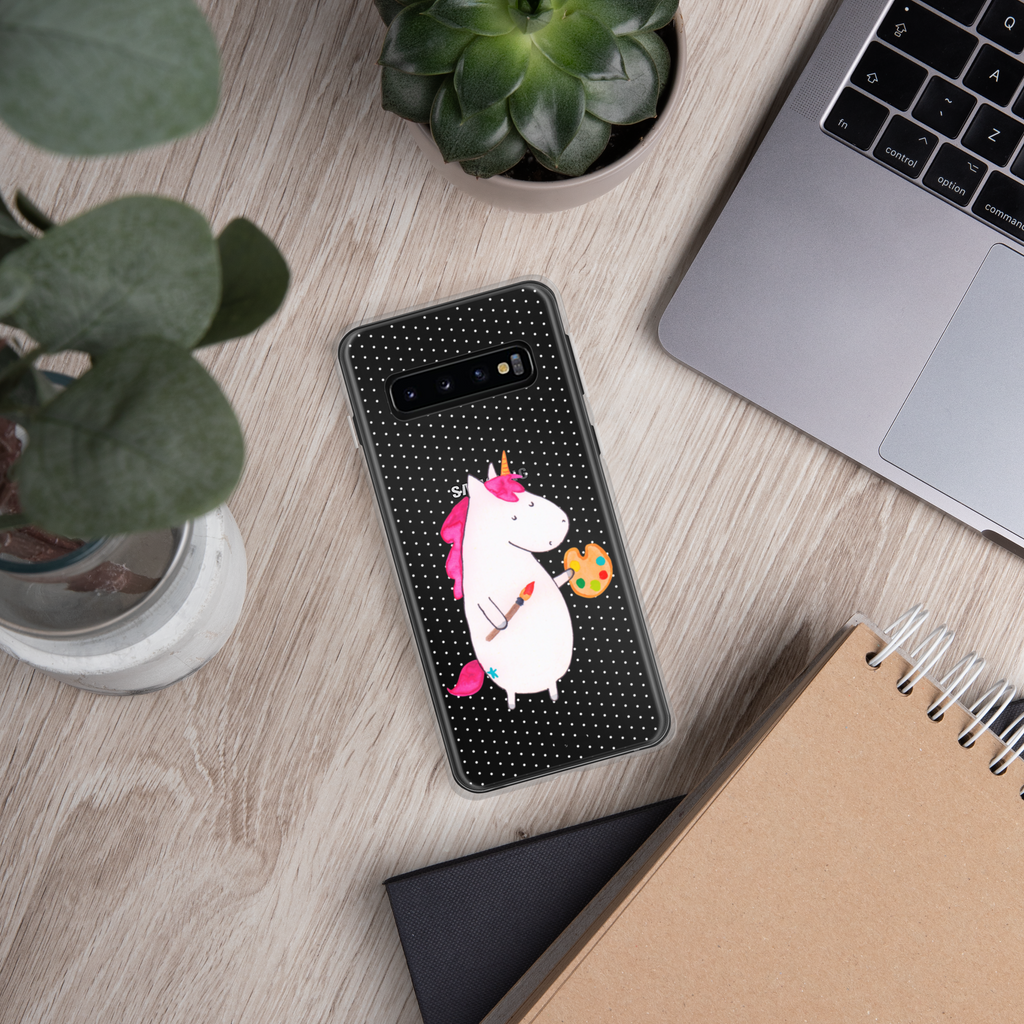 Handyhülle Einhorn Künstler Handyhülle, Handycover, Transparente Handyhülle, Flexible Handyhülle, Handyschutz, Transparent, Durchsichtig, Schutzhülle für Handy, Stilvolle Handyhülle, Robuste Handyhülle, Schutz vor Kratzern, Schützende Handyhülle, Einhorn, Einhörner, Einhorn Deko, Pegasus, Unicorn, Englisch, Künstler, Artist, Malen, Zeichnen, Welt, Farbe, Stift, Pinsel, Geschenk, Maler