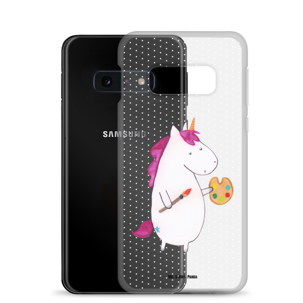 Handyhülle Einhorn Künstler Handyhülle, Handycover, Transparente Handyhülle, Flexible Handyhülle, Handyschutz, Transparent, Durchsichtig, Schutzhülle für Handy, Stilvolle Handyhülle, Robuste Handyhülle, Schutz vor Kratzern, Schützende Handyhülle, Einhorn, Einhörner, Einhorn Deko, Pegasus, Unicorn, Englisch, Künstler, Artist, Malen, Zeichnen, Welt, Farbe, Stift, Pinsel, Geschenk, Maler