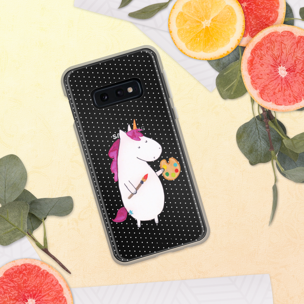 Handyhülle Einhorn Künstler Handyhülle, Handycover, Transparente Handyhülle, Flexible Handyhülle, Handyschutz, Transparent, Durchsichtig, Schutzhülle für Handy, Stilvolle Handyhülle, Robuste Handyhülle, Schutz vor Kratzern, Schützende Handyhülle, Einhorn, Einhörner, Einhorn Deko, Pegasus, Unicorn, Englisch, Künstler, Artist, Malen, Zeichnen, Welt, Farbe, Stift, Pinsel, Geschenk, Maler