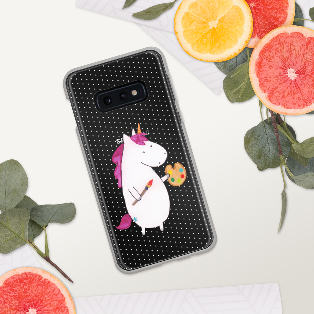 Handyhülle Einhorn Künstler Handyhülle, Handycover, Transparente Handyhülle, Flexible Handyhülle, Handyschutz, Transparent, Durchsichtig, Schutzhülle für Handy, Stilvolle Handyhülle, Robuste Handyhülle, Schutz vor Kratzern, Schützende Handyhülle, Einhorn, Einhörner, Einhorn Deko, Pegasus, Unicorn, Englisch, Künstler, Artist, Malen, Zeichnen, Welt, Farbe, Stift, Pinsel, Geschenk, Maler