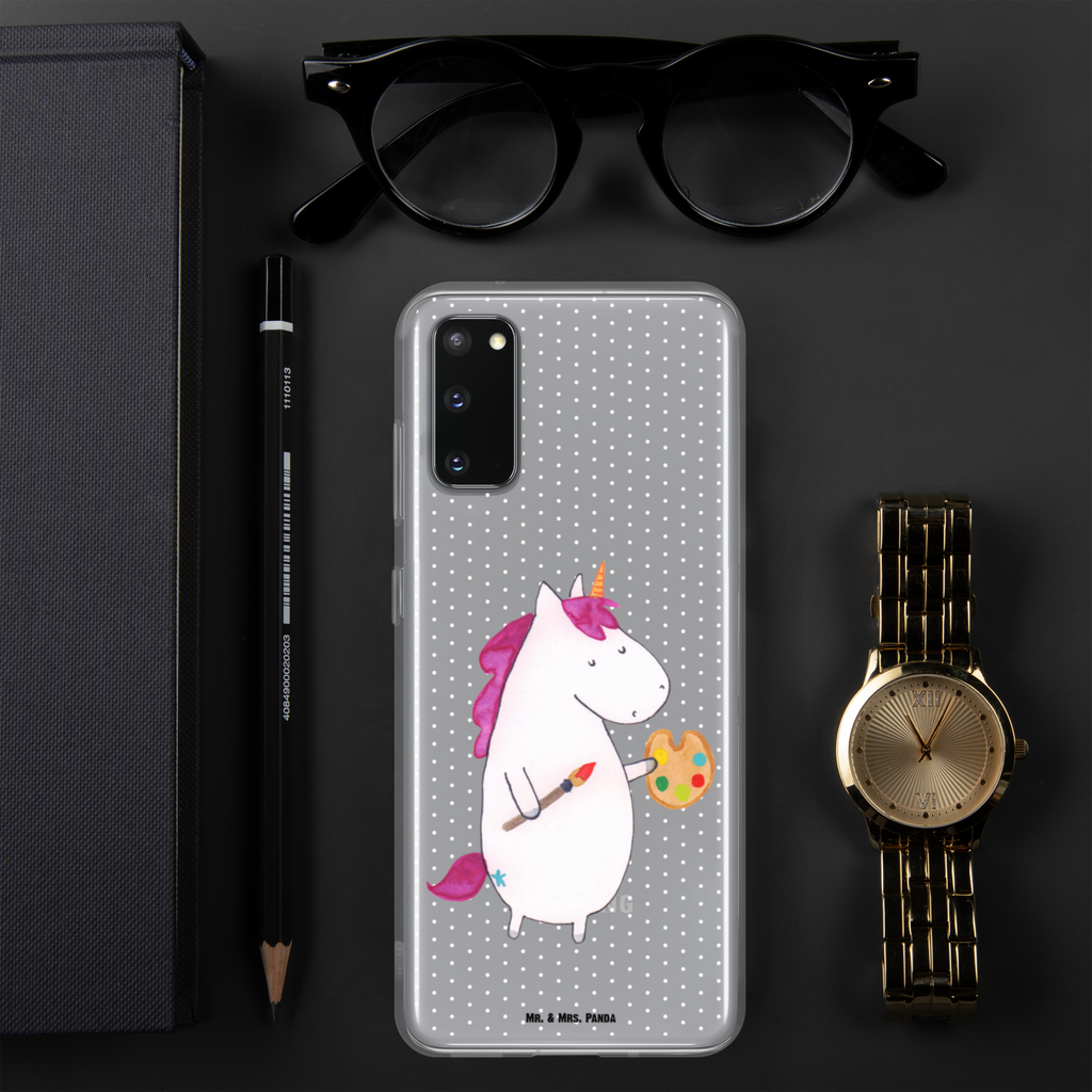 Handyhülle Einhorn Künstler Handyhülle, Handycover, Transparente Handyhülle, Flexible Handyhülle, Handyschutz, Transparent, Durchsichtig, Schutzhülle für Handy, Stilvolle Handyhülle, Robuste Handyhülle, Schutz vor Kratzern, Schützende Handyhülle, Einhorn, Einhörner, Einhorn Deko, Pegasus, Unicorn, Englisch, Künstler, Artist, Malen, Zeichnen, Welt, Farbe, Stift, Pinsel, Geschenk, Maler