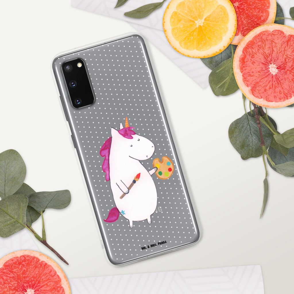 Handyhülle Einhorn Künstler Handyhülle, Handycover, Transparente Handyhülle, Flexible Handyhülle, Handyschutz, Transparent, Durchsichtig, Schutzhülle für Handy, Stilvolle Handyhülle, Robuste Handyhülle, Schutz vor Kratzern, Schützende Handyhülle, Einhorn, Einhörner, Einhorn Deko, Pegasus, Unicorn, Englisch, Künstler, Artist, Malen, Zeichnen, Welt, Farbe, Stift, Pinsel, Geschenk, Maler