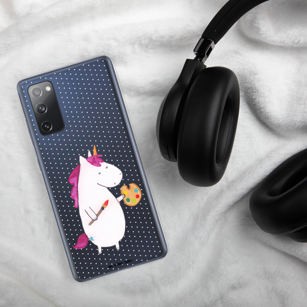 Handyhülle Einhorn Künstler Handyhülle, Handycover, Transparente Handyhülle, Flexible Handyhülle, Handyschutz, Transparent, Durchsichtig, Schutzhülle für Handy, Stilvolle Handyhülle, Robuste Handyhülle, Schutz vor Kratzern, Schützende Handyhülle, Einhorn, Einhörner, Einhorn Deko, Pegasus, Unicorn, Englisch, Künstler, Artist, Malen, Zeichnen, Welt, Farbe, Stift, Pinsel, Geschenk, Maler