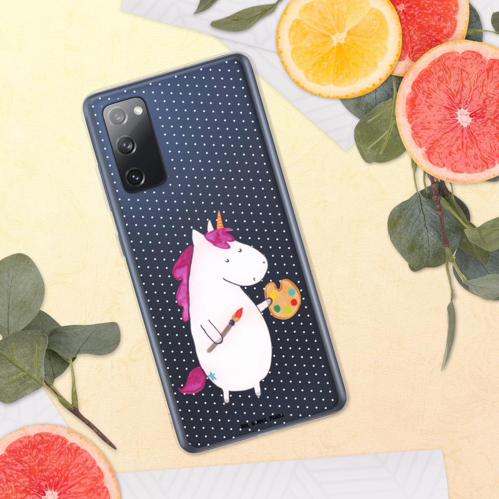 Handyhülle Einhorn Künstler Handyhülle, Handycover, Transparente Handyhülle, Flexible Handyhülle, Handyschutz, Transparent, Durchsichtig, Schutzhülle für Handy, Stilvolle Handyhülle, Robuste Handyhülle, Schutz vor Kratzern, Schützende Handyhülle, Einhorn, Einhörner, Einhorn Deko, Pegasus, Unicorn, Englisch, Künstler, Artist, Malen, Zeichnen, Welt, Farbe, Stift, Pinsel, Geschenk, Maler