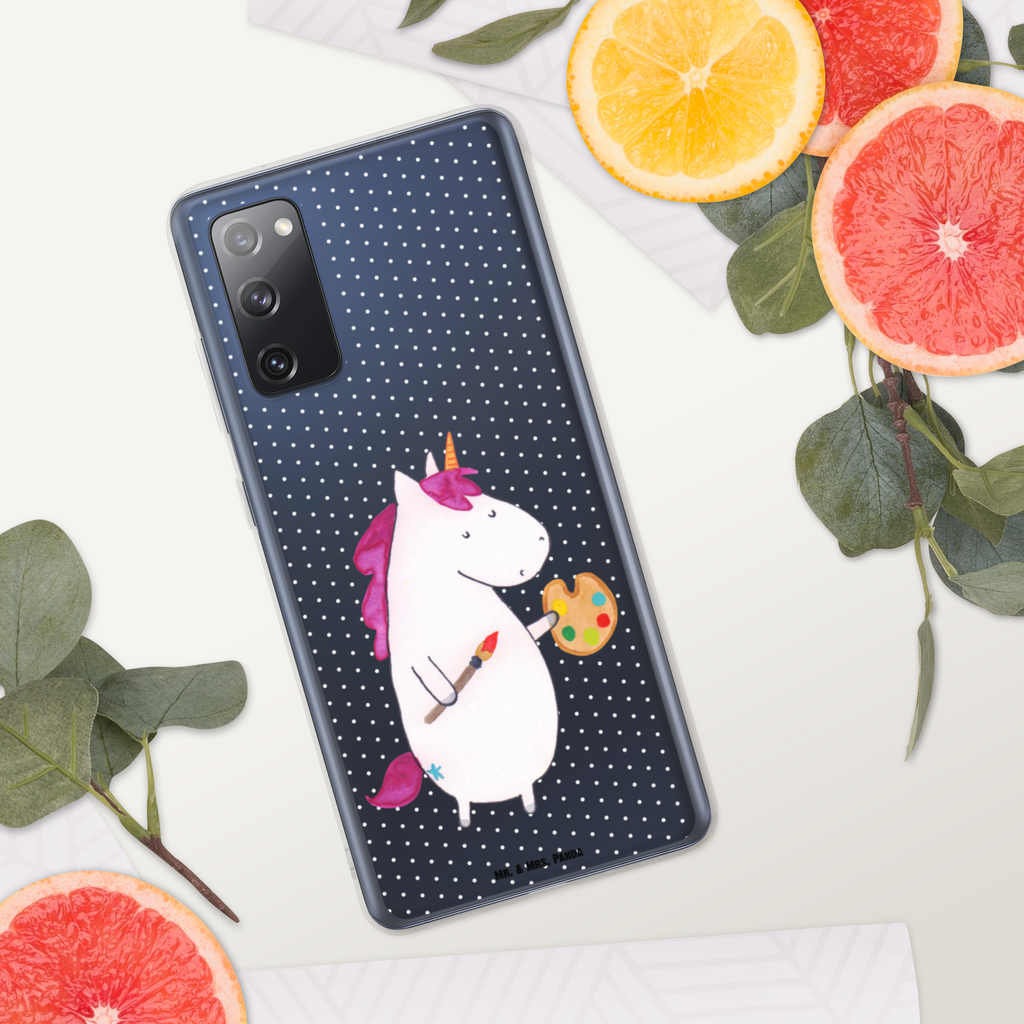 Handyhülle Einhorn Künstler Handyhülle, Handycover, Transparente Handyhülle, Flexible Handyhülle, Handyschutz, Transparent, Durchsichtig, Schutzhülle für Handy, Stilvolle Handyhülle, Robuste Handyhülle, Schutz vor Kratzern, Schützende Handyhülle, Einhorn, Einhörner, Einhorn Deko, Pegasus, Unicorn, Englisch, Künstler, Artist, Malen, Zeichnen, Welt, Farbe, Stift, Pinsel, Geschenk, Maler