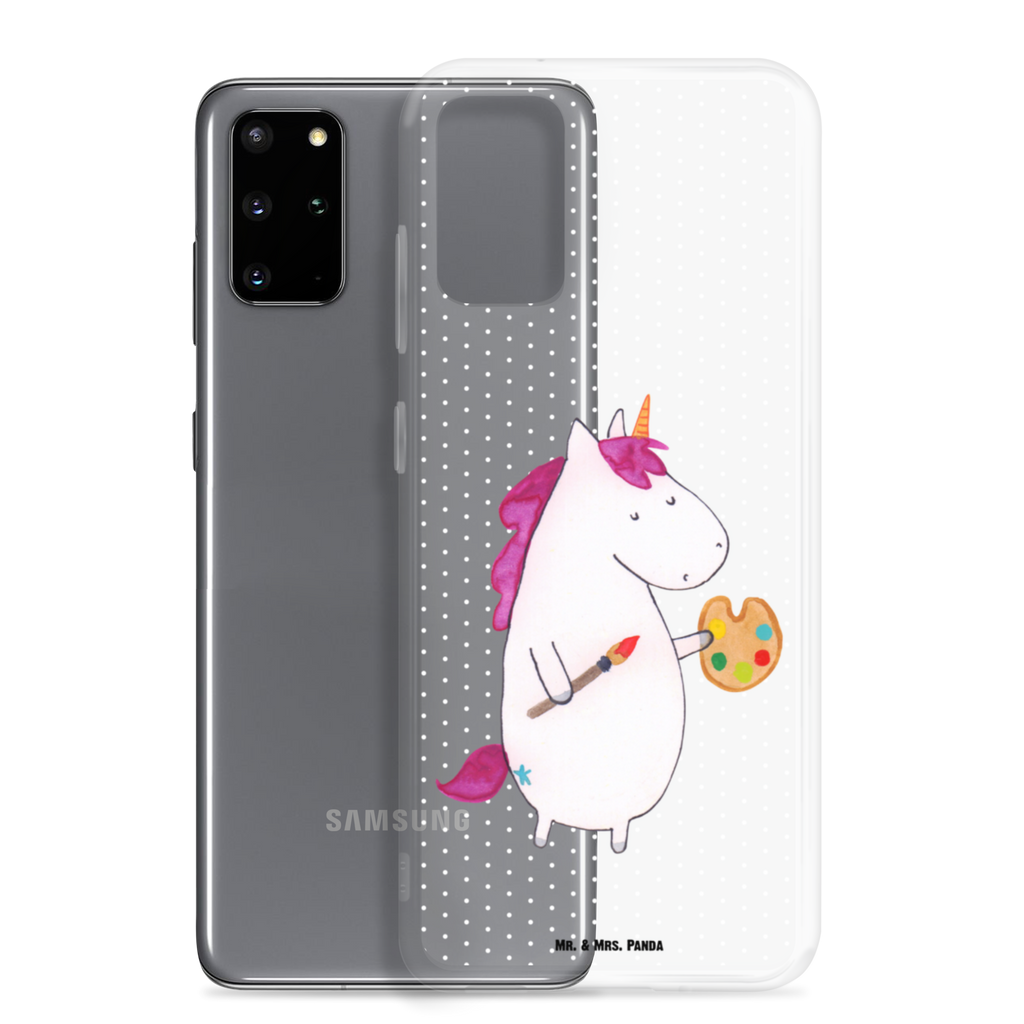Handyhülle Einhorn Künstler Handyhülle, Handycover, Transparente Handyhülle, Flexible Handyhülle, Handyschutz, Transparent, Durchsichtig, Schutzhülle für Handy, Stilvolle Handyhülle, Robuste Handyhülle, Schutz vor Kratzern, Schützende Handyhülle, Einhorn, Einhörner, Einhorn Deko, Pegasus, Unicorn, Englisch, Künstler, Artist, Malen, Zeichnen, Welt, Farbe, Stift, Pinsel, Geschenk, Maler