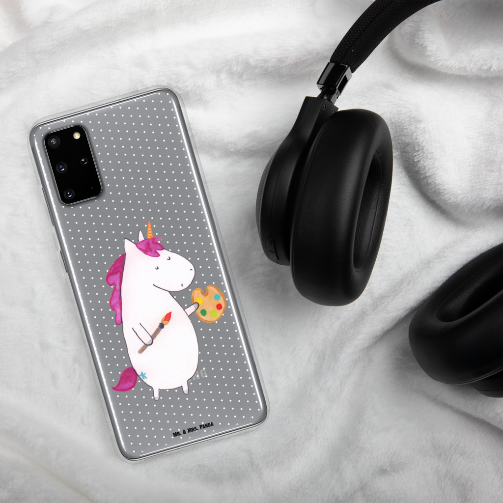 Handyhülle Einhorn Künstler Handyhülle, Handycover, Transparente Handyhülle, Flexible Handyhülle, Handyschutz, Transparent, Durchsichtig, Schutzhülle für Handy, Stilvolle Handyhülle, Robuste Handyhülle, Schutz vor Kratzern, Schützende Handyhülle, Einhorn, Einhörner, Einhorn Deko, Pegasus, Unicorn, Englisch, Künstler, Artist, Malen, Zeichnen, Welt, Farbe, Stift, Pinsel, Geschenk, Maler
