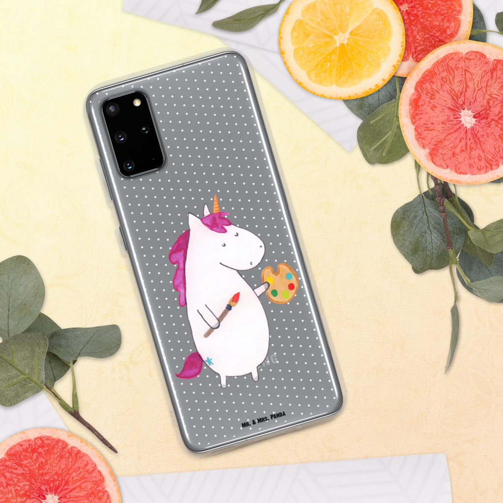 Handyhülle Einhorn Künstler Handyhülle, Handycover, Transparente Handyhülle, Flexible Handyhülle, Handyschutz, Transparent, Durchsichtig, Schutzhülle für Handy, Stilvolle Handyhülle, Robuste Handyhülle, Schutz vor Kratzern, Schützende Handyhülle, Einhorn, Einhörner, Einhorn Deko, Pegasus, Unicorn, Englisch, Künstler, Artist, Malen, Zeichnen, Welt, Farbe, Stift, Pinsel, Geschenk, Maler