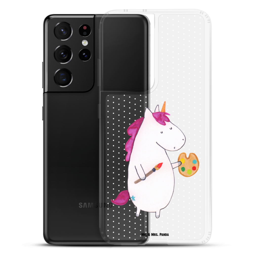 Handyhülle Einhorn Künstler Handyhülle, Handycover, Transparente Handyhülle, Flexible Handyhülle, Handyschutz, Transparent, Durchsichtig, Schutzhülle für Handy, Stilvolle Handyhülle, Robuste Handyhülle, Schutz vor Kratzern, Schützende Handyhülle, Einhorn, Einhörner, Einhorn Deko, Pegasus, Unicorn, Englisch, Künstler, Artist, Malen, Zeichnen, Welt, Farbe, Stift, Pinsel, Geschenk, Maler