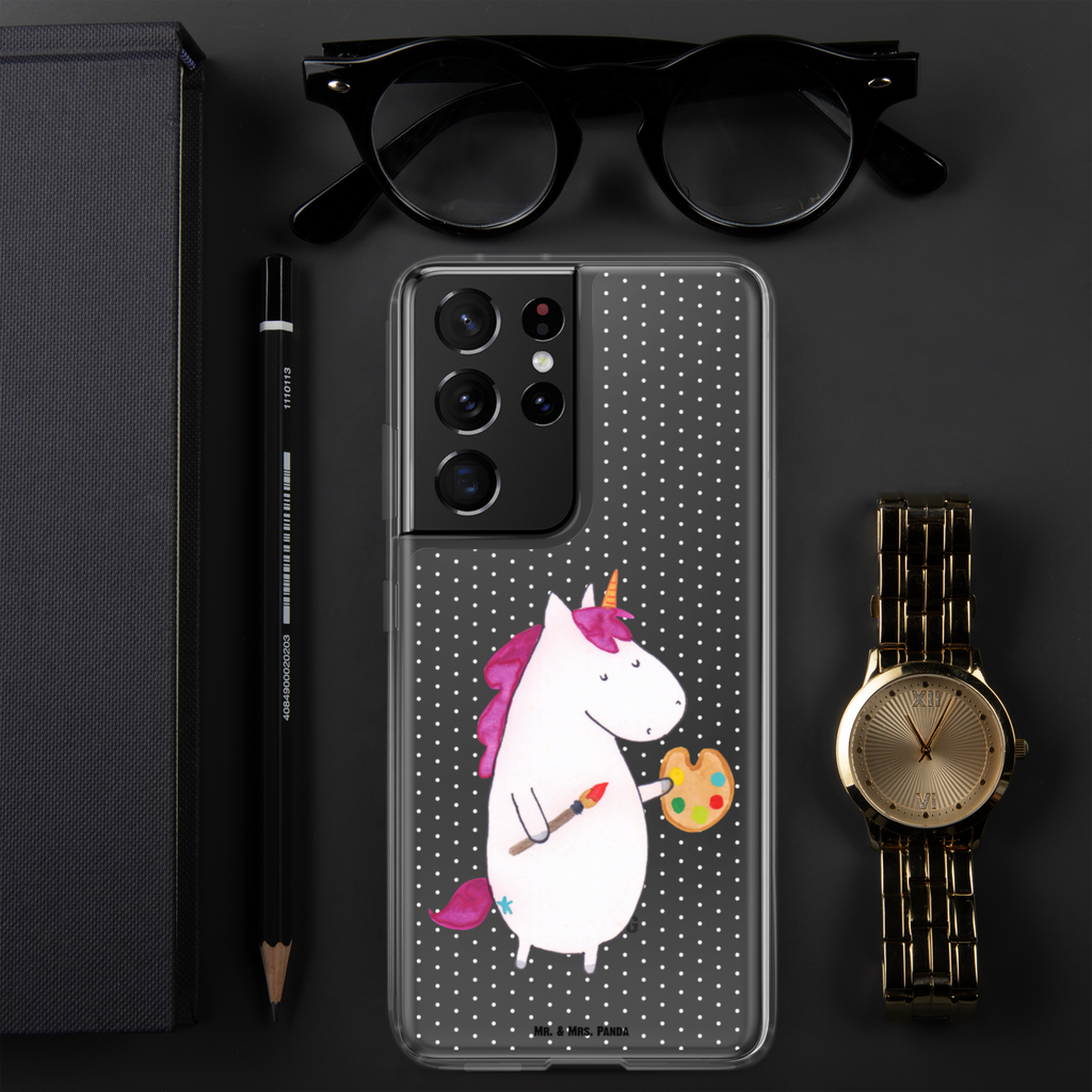 Handyhülle Einhorn Künstler Handyhülle, Handycover, Transparente Handyhülle, Flexible Handyhülle, Handyschutz, Transparent, Durchsichtig, Schutzhülle für Handy, Stilvolle Handyhülle, Robuste Handyhülle, Schutz vor Kratzern, Schützende Handyhülle, Einhorn, Einhörner, Einhorn Deko, Pegasus, Unicorn, Englisch, Künstler, Artist, Malen, Zeichnen, Welt, Farbe, Stift, Pinsel, Geschenk, Maler