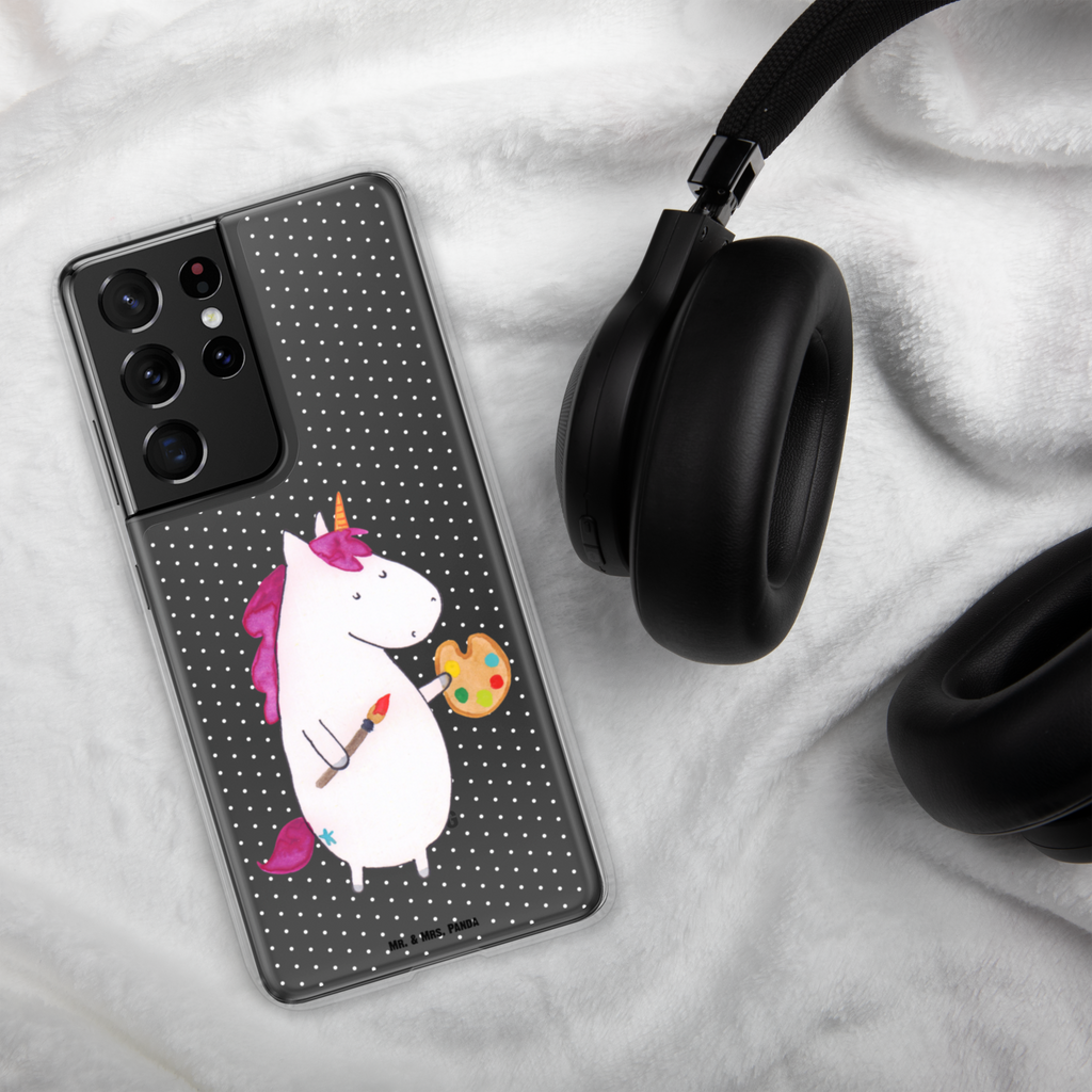 Handyhülle Einhorn Künstler Handyhülle, Handycover, Transparente Handyhülle, Flexible Handyhülle, Handyschutz, Transparent, Durchsichtig, Schutzhülle für Handy, Stilvolle Handyhülle, Robuste Handyhülle, Schutz vor Kratzern, Schützende Handyhülle, Einhorn, Einhörner, Einhorn Deko, Pegasus, Unicorn, Englisch, Künstler, Artist, Malen, Zeichnen, Welt, Farbe, Stift, Pinsel, Geschenk, Maler