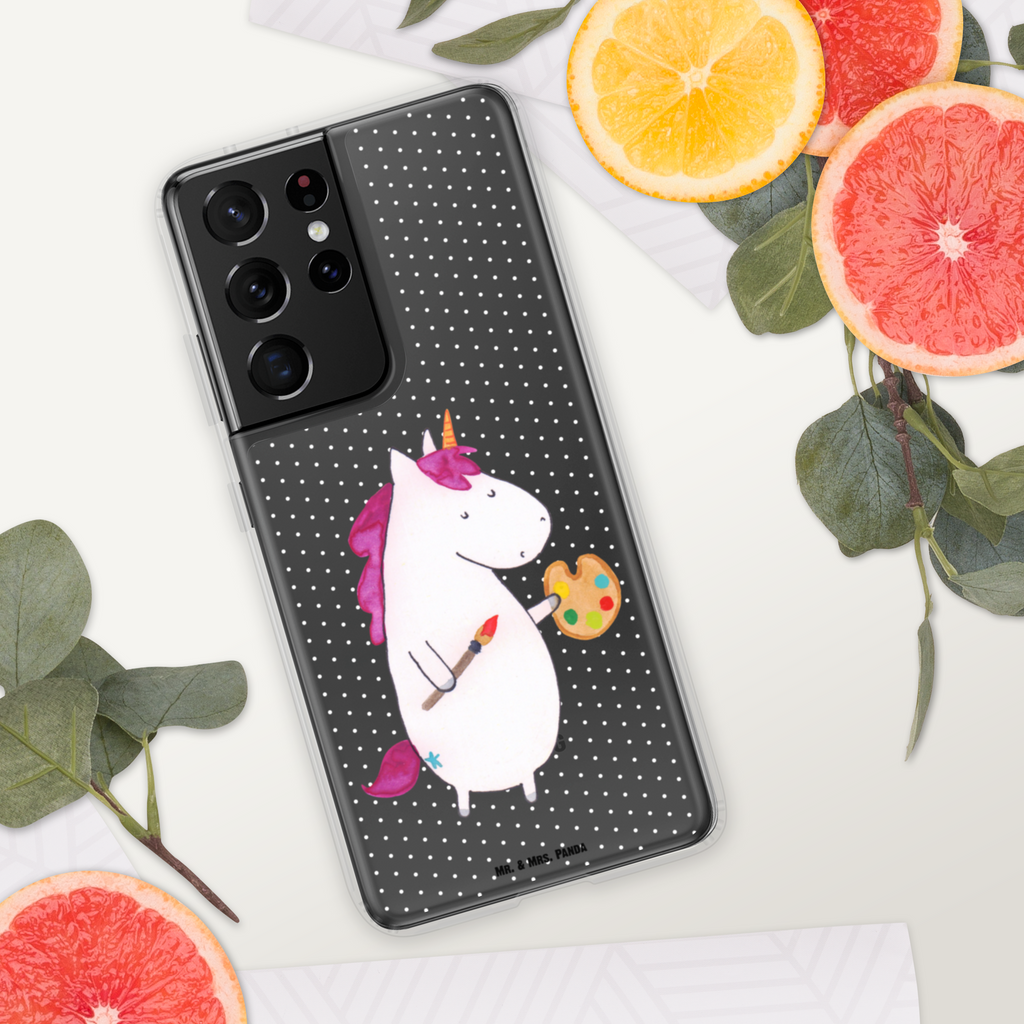 Handyhülle Einhorn Künstler Handyhülle, Handycover, Transparente Handyhülle, Flexible Handyhülle, Handyschutz, Transparent, Durchsichtig, Schutzhülle für Handy, Stilvolle Handyhülle, Robuste Handyhülle, Schutz vor Kratzern, Schützende Handyhülle, Einhorn, Einhörner, Einhorn Deko, Pegasus, Unicorn, Englisch, Künstler, Artist, Malen, Zeichnen, Welt, Farbe, Stift, Pinsel, Geschenk, Maler