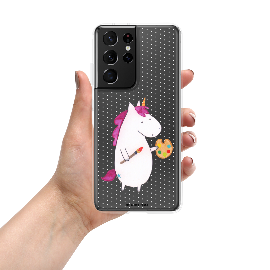 Handyhülle Einhorn Künstler Handyhülle, Handycover, Transparente Handyhülle, Flexible Handyhülle, Handyschutz, Transparent, Durchsichtig, Schutzhülle für Handy, Stilvolle Handyhülle, Robuste Handyhülle, Schutz vor Kratzern, Schützende Handyhülle, Einhorn, Einhörner, Einhorn Deko, Pegasus, Unicorn, Englisch, Künstler, Artist, Malen, Zeichnen, Welt, Farbe, Stift, Pinsel, Geschenk, Maler