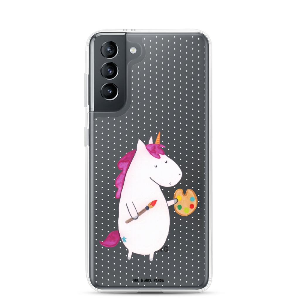 Handyhülle Einhorn Künstler Handyhülle, Handycover, Transparente Handyhülle, Flexible Handyhülle, Handyschutz, Transparent, Durchsichtig, Schutzhülle für Handy, Stilvolle Handyhülle, Robuste Handyhülle, Schutz vor Kratzern, Schützende Handyhülle, Einhorn, Einhörner, Einhorn Deko, Pegasus, Unicorn, Englisch, Künstler, Artist, Malen, Zeichnen, Welt, Farbe, Stift, Pinsel, Geschenk, Maler