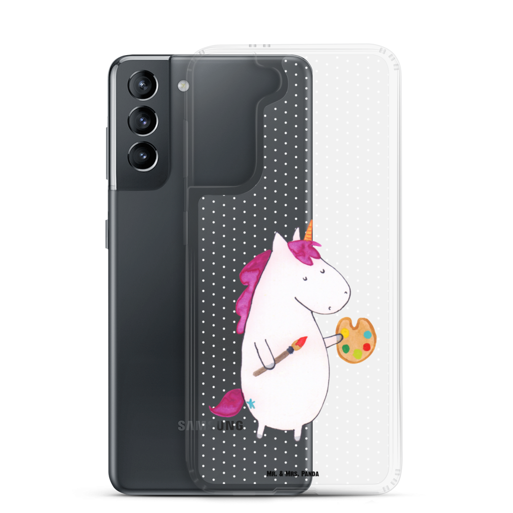 Handyhülle Einhorn Künstler Handyhülle, Handycover, Transparente Handyhülle, Flexible Handyhülle, Handyschutz, Transparent, Durchsichtig, Schutzhülle für Handy, Stilvolle Handyhülle, Robuste Handyhülle, Schutz vor Kratzern, Schützende Handyhülle, Einhorn, Einhörner, Einhorn Deko, Pegasus, Unicorn, Englisch, Künstler, Artist, Malen, Zeichnen, Welt, Farbe, Stift, Pinsel, Geschenk, Maler