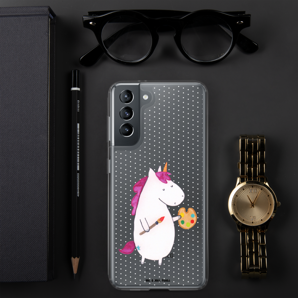 Handyhülle Einhorn Künstler Handyhülle, Handycover, Transparente Handyhülle, Flexible Handyhülle, Handyschutz, Transparent, Durchsichtig, Schutzhülle für Handy, Stilvolle Handyhülle, Robuste Handyhülle, Schutz vor Kratzern, Schützende Handyhülle, Einhorn, Einhörner, Einhorn Deko, Pegasus, Unicorn, Englisch, Künstler, Artist, Malen, Zeichnen, Welt, Farbe, Stift, Pinsel, Geschenk, Maler