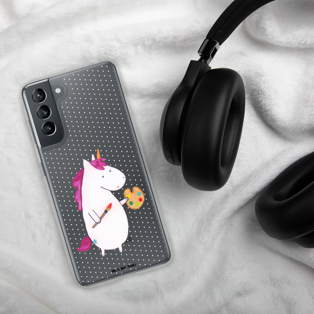 Handyhülle Einhorn Künstler Handyhülle, Handycover, Transparente Handyhülle, Flexible Handyhülle, Handyschutz, Transparent, Durchsichtig, Schutzhülle für Handy, Stilvolle Handyhülle, Robuste Handyhülle, Schutz vor Kratzern, Schützende Handyhülle, Einhorn, Einhörner, Einhorn Deko, Pegasus, Unicorn, Englisch, Künstler, Artist, Malen, Zeichnen, Welt, Farbe, Stift, Pinsel, Geschenk, Maler