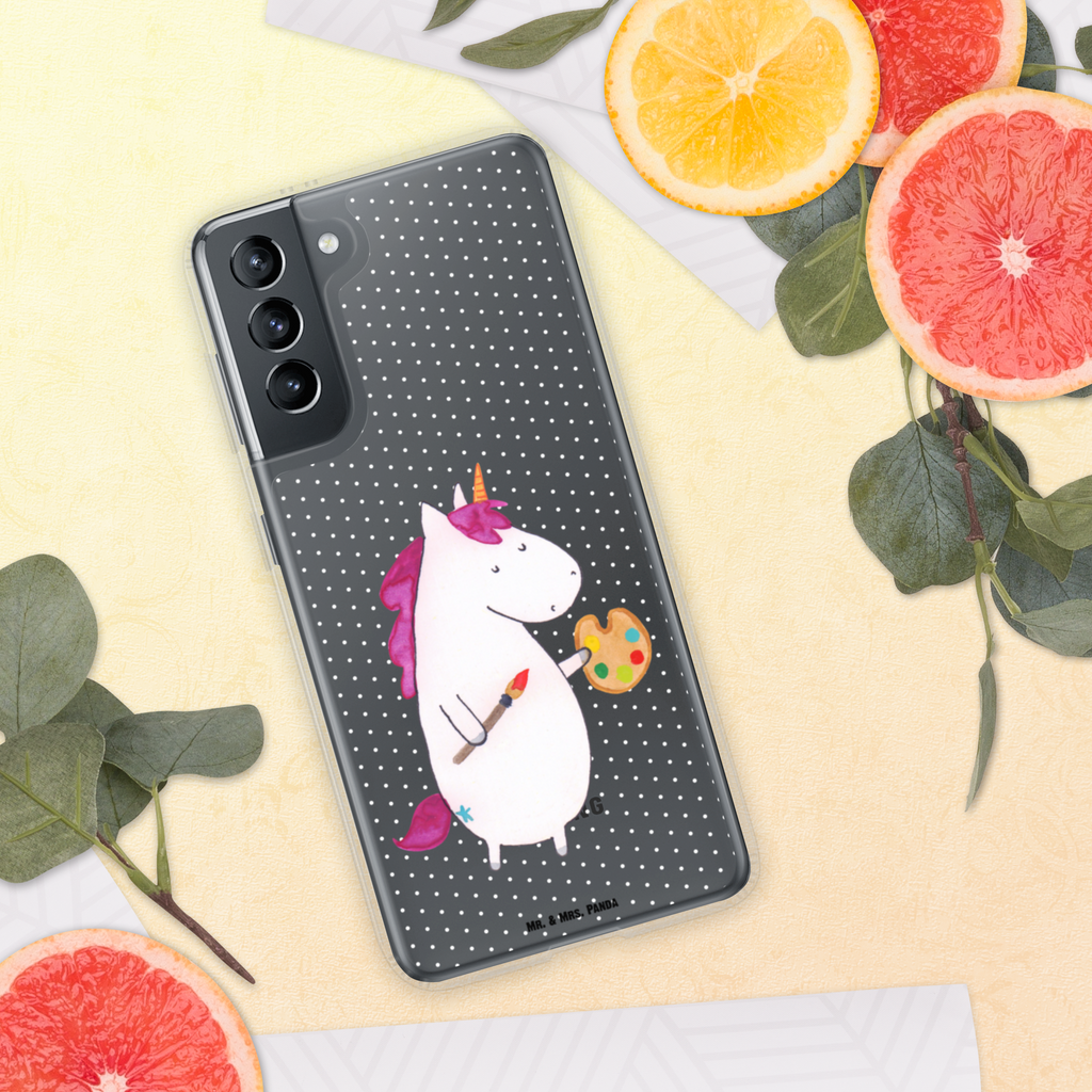 Handyhülle Einhorn Künstler Handyhülle, Handycover, Transparente Handyhülle, Flexible Handyhülle, Handyschutz, Transparent, Durchsichtig, Schutzhülle für Handy, Stilvolle Handyhülle, Robuste Handyhülle, Schutz vor Kratzern, Schützende Handyhülle, Einhorn, Einhörner, Einhorn Deko, Pegasus, Unicorn, Englisch, Künstler, Artist, Malen, Zeichnen, Welt, Farbe, Stift, Pinsel, Geschenk, Maler