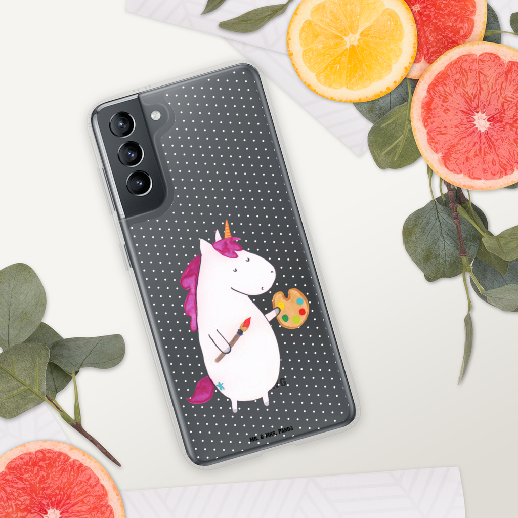 Handyhülle Einhorn Künstler Handyhülle, Handycover, Transparente Handyhülle, Flexible Handyhülle, Handyschutz, Transparent, Durchsichtig, Schutzhülle für Handy, Stilvolle Handyhülle, Robuste Handyhülle, Schutz vor Kratzern, Schützende Handyhülle, Einhorn, Einhörner, Einhorn Deko, Pegasus, Unicorn, Englisch, Künstler, Artist, Malen, Zeichnen, Welt, Farbe, Stift, Pinsel, Geschenk, Maler