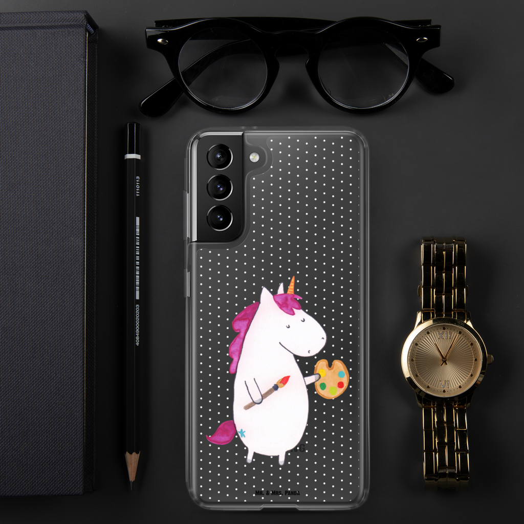 Handyhülle Einhorn Künstler Handyhülle, Handycover, Transparente Handyhülle, Flexible Handyhülle, Handyschutz, Transparent, Durchsichtig, Schutzhülle für Handy, Stilvolle Handyhülle, Robuste Handyhülle, Schutz vor Kratzern, Schützende Handyhülle, Einhorn, Einhörner, Einhorn Deko, Pegasus, Unicorn, Englisch, Künstler, Artist, Malen, Zeichnen, Welt, Farbe, Stift, Pinsel, Geschenk, Maler