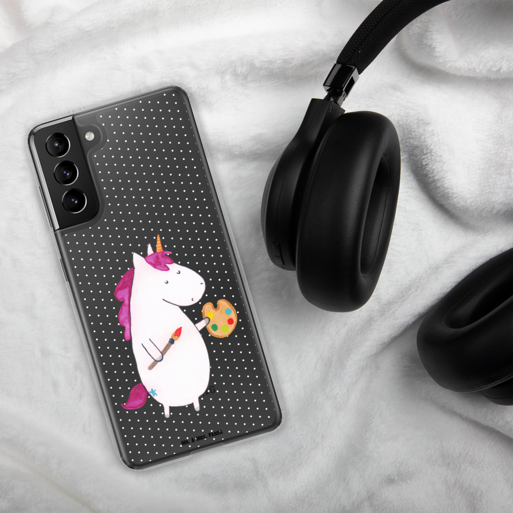 Handyhülle Einhorn Künstler Handyhülle, Handycover, Transparente Handyhülle, Flexible Handyhülle, Handyschutz, Transparent, Durchsichtig, Schutzhülle für Handy, Stilvolle Handyhülle, Robuste Handyhülle, Schutz vor Kratzern, Schützende Handyhülle, Einhorn, Einhörner, Einhorn Deko, Pegasus, Unicorn, Englisch, Künstler, Artist, Malen, Zeichnen, Welt, Farbe, Stift, Pinsel, Geschenk, Maler