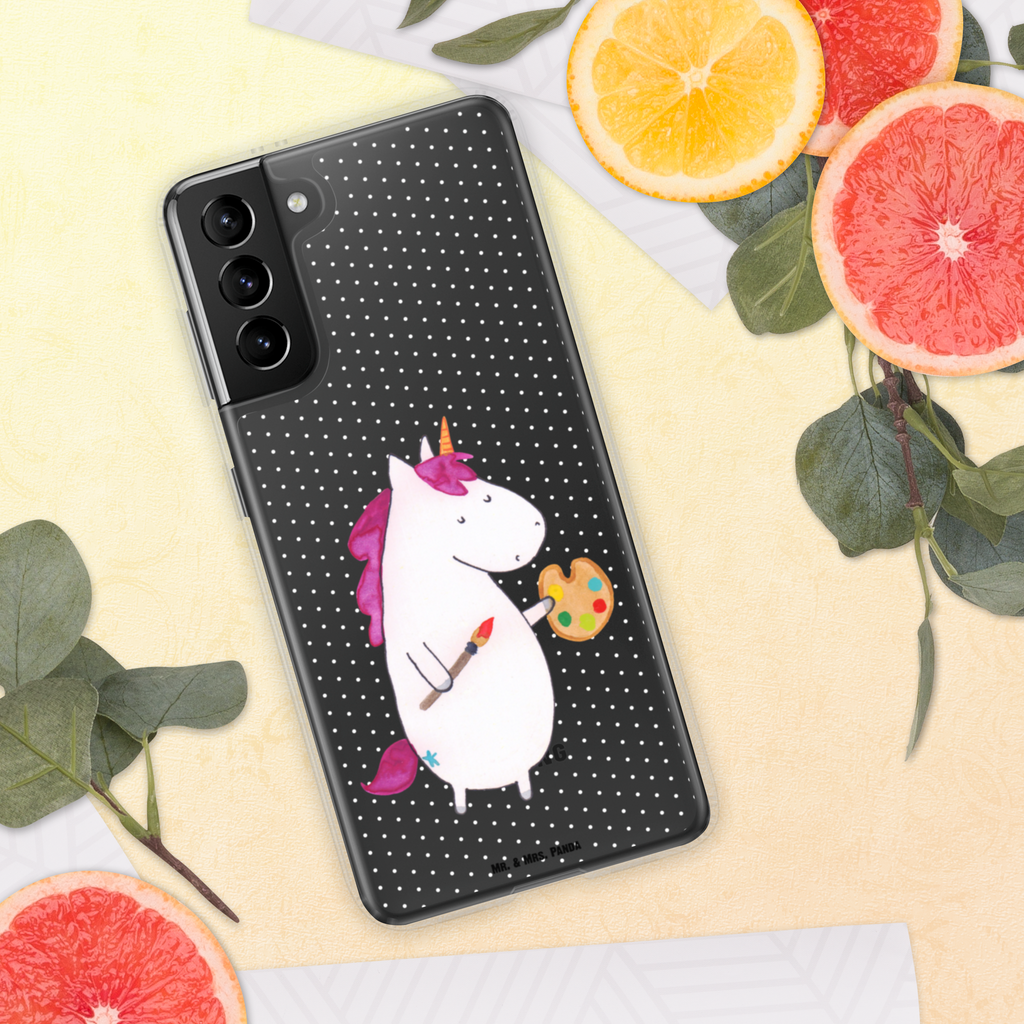 Handyhülle Einhorn Künstler Handyhülle, Handycover, Transparente Handyhülle, Flexible Handyhülle, Handyschutz, Transparent, Durchsichtig, Schutzhülle für Handy, Stilvolle Handyhülle, Robuste Handyhülle, Schutz vor Kratzern, Schützende Handyhülle, Einhorn, Einhörner, Einhorn Deko, Pegasus, Unicorn, Englisch, Künstler, Artist, Malen, Zeichnen, Welt, Farbe, Stift, Pinsel, Geschenk, Maler