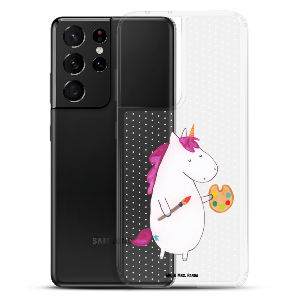 Handyhülle Einhorn Künstler Handyhülle, Handycover, Transparente Handyhülle, Flexible Handyhülle, Handyschutz, Transparent, Durchsichtig, Schutzhülle für Handy, Stilvolle Handyhülle, Robuste Handyhülle, Schutz vor Kratzern, Schützende Handyhülle, Einhorn, Einhörner, Einhorn Deko, Pegasus, Unicorn, Englisch, Künstler, Artist, Malen, Zeichnen, Welt, Farbe, Stift, Pinsel, Geschenk, Maler