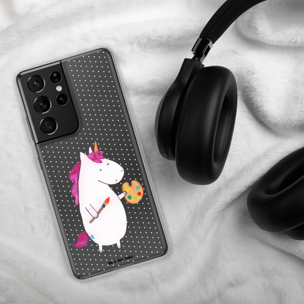 Handyhülle Einhorn Künstler Handyhülle, Handycover, Transparente Handyhülle, Flexible Handyhülle, Handyschutz, Transparent, Durchsichtig, Schutzhülle für Handy, Stilvolle Handyhülle, Robuste Handyhülle, Schutz vor Kratzern, Schützende Handyhülle, Einhorn, Einhörner, Einhorn Deko, Pegasus, Unicorn, Englisch, Künstler, Artist, Malen, Zeichnen, Welt, Farbe, Stift, Pinsel, Geschenk, Maler