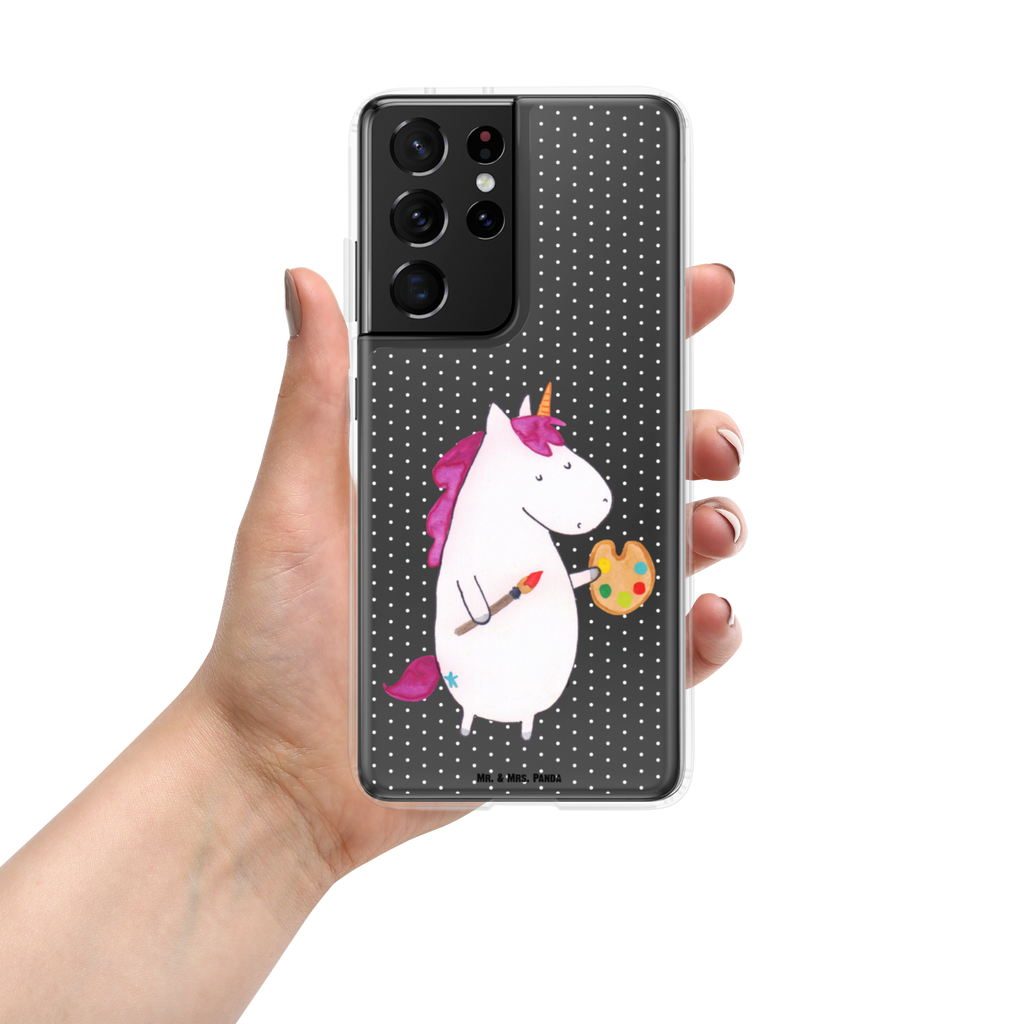 Handyhülle Einhorn Künstler Handyhülle, Handycover, Transparente Handyhülle, Flexible Handyhülle, Handyschutz, Transparent, Durchsichtig, Schutzhülle für Handy, Stilvolle Handyhülle, Robuste Handyhülle, Schutz vor Kratzern, Schützende Handyhülle, Einhorn, Einhörner, Einhorn Deko, Pegasus, Unicorn, Englisch, Künstler, Artist, Malen, Zeichnen, Welt, Farbe, Stift, Pinsel, Geschenk, Maler