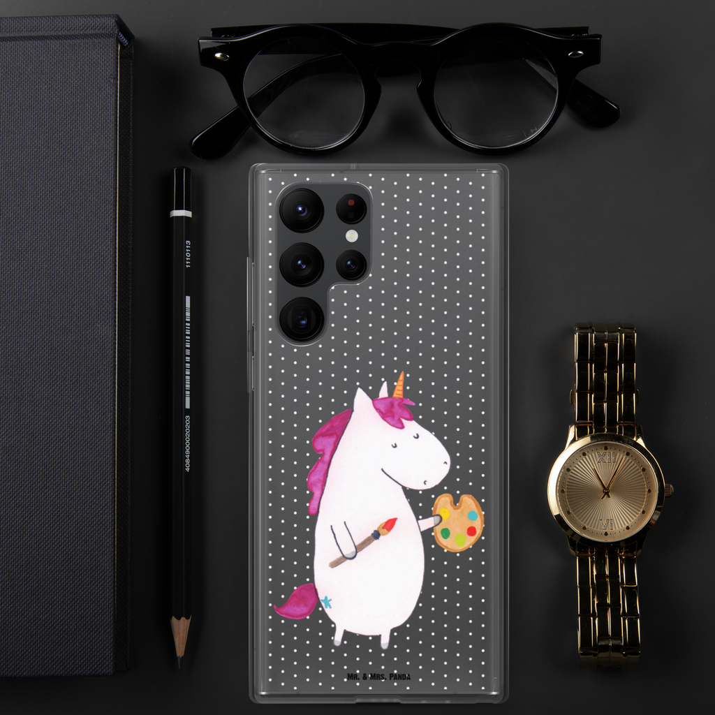 Handyhülle Einhorn Künstler Handyhülle, Handycover, Transparente Handyhülle, Flexible Handyhülle, Handyschutz, Transparent, Durchsichtig, Schutzhülle für Handy, Stilvolle Handyhülle, Robuste Handyhülle, Schutz vor Kratzern, Schützende Handyhülle, Einhorn, Einhörner, Einhorn Deko, Pegasus, Unicorn, Englisch, Künstler, Artist, Malen, Zeichnen, Welt, Farbe, Stift, Pinsel, Geschenk, Maler