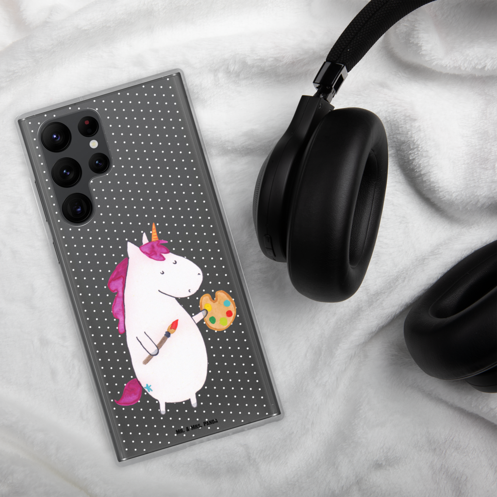 Handyhülle Einhorn Künstler Handyhülle, Handycover, Transparente Handyhülle, Flexible Handyhülle, Handyschutz, Transparent, Durchsichtig, Schutzhülle für Handy, Stilvolle Handyhülle, Robuste Handyhülle, Schutz vor Kratzern, Schützende Handyhülle, Einhorn, Einhörner, Einhorn Deko, Pegasus, Unicorn, Englisch, Künstler, Artist, Malen, Zeichnen, Welt, Farbe, Stift, Pinsel, Geschenk, Maler