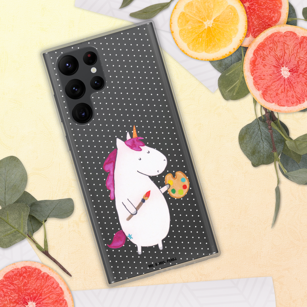 Handyhülle Einhorn Künstler Handyhülle, Handycover, Transparente Handyhülle, Flexible Handyhülle, Handyschutz, Transparent, Durchsichtig, Schutzhülle für Handy, Stilvolle Handyhülle, Robuste Handyhülle, Schutz vor Kratzern, Schützende Handyhülle, Einhorn, Einhörner, Einhorn Deko, Pegasus, Unicorn, Englisch, Künstler, Artist, Malen, Zeichnen, Welt, Farbe, Stift, Pinsel, Geschenk, Maler