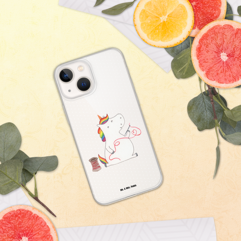 Handyhülle Einhorn Näherin Handyhülle, Handycover, Transparente Handyhülle, Flexible Handyhülle, Handyschutz, Transparent, Durchsichtig, Schutzhülle für Handy, Stilvolle Handyhülle, Robuste Handyhülle, Schutz vor Kratzern, Schützende Handyhülle, Einhorn, Einhörner, Einhorn Deko, Pegasus, Unicorn, Näherin, nähen, Mädchen, Freundin, Häkeln, Stricken, basteln, Nähzimmer