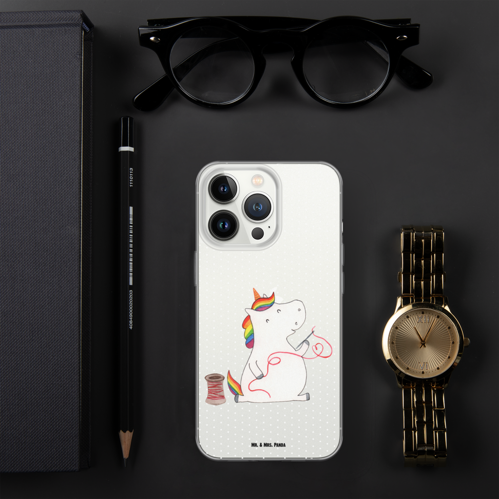 Handyhülle Einhorn Näherin Handyhülle, Handycover, Transparente Handyhülle, Flexible Handyhülle, Handyschutz, Transparent, Durchsichtig, Schutzhülle für Handy, Stilvolle Handyhülle, Robuste Handyhülle, Schutz vor Kratzern, Schützende Handyhülle, Einhorn, Einhörner, Einhorn Deko, Pegasus, Unicorn, Näherin, nähen, Mädchen, Freundin, Häkeln, Stricken, basteln, Nähzimmer