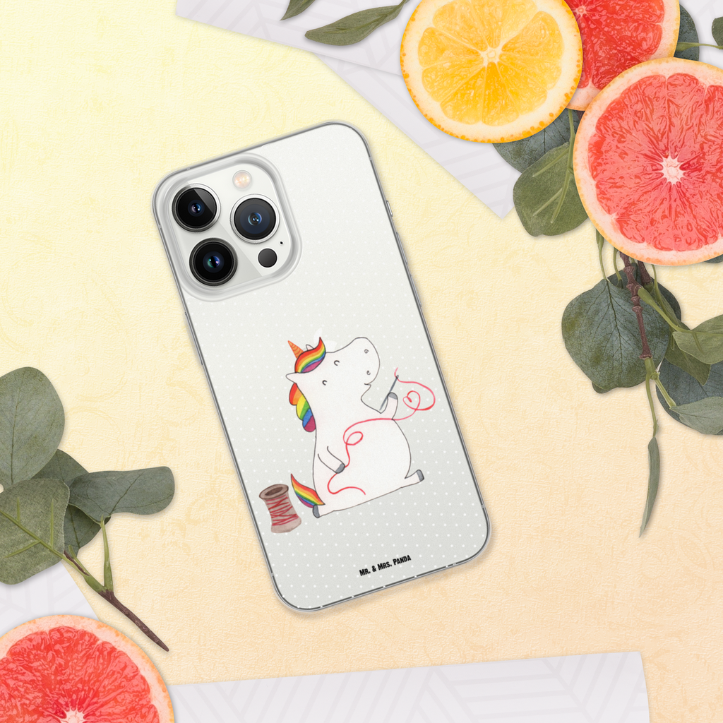 Handyhülle Einhorn Näherin Handyhülle, Handycover, Transparente Handyhülle, Flexible Handyhülle, Handyschutz, Transparent, Durchsichtig, Schutzhülle für Handy, Stilvolle Handyhülle, Robuste Handyhülle, Schutz vor Kratzern, Schützende Handyhülle, Einhorn, Einhörner, Einhorn Deko, Pegasus, Unicorn, Näherin, nähen, Mädchen, Freundin, Häkeln, Stricken, basteln, Nähzimmer