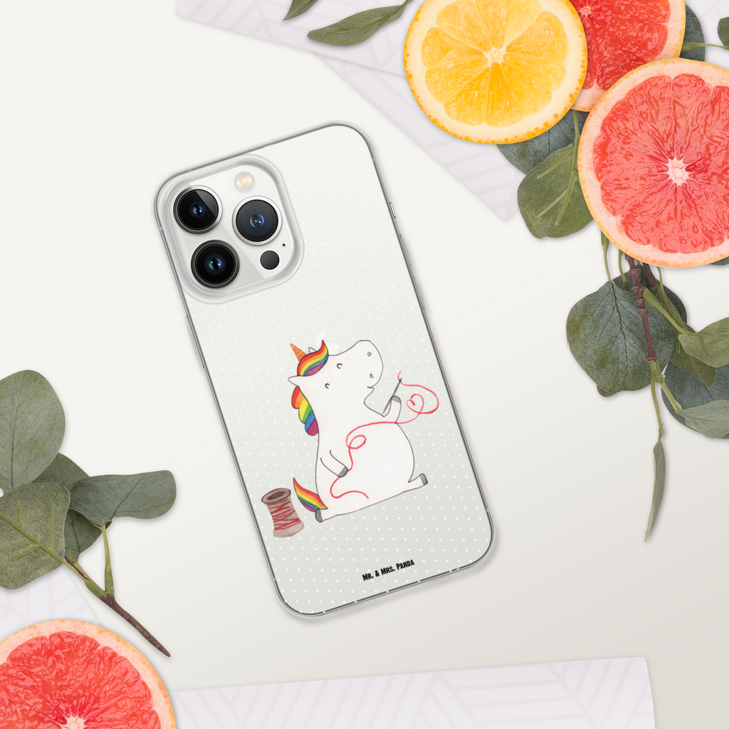 Handyhülle Einhorn Näherin Handyhülle, Handycover, Transparente Handyhülle, Flexible Handyhülle, Handyschutz, Transparent, Durchsichtig, Schutzhülle für Handy, Stilvolle Handyhülle, Robuste Handyhülle, Schutz vor Kratzern, Schützende Handyhülle, Einhorn, Einhörner, Einhorn Deko, Pegasus, Unicorn, Näherin, nähen, Mädchen, Freundin, Häkeln, Stricken, basteln, Nähzimmer