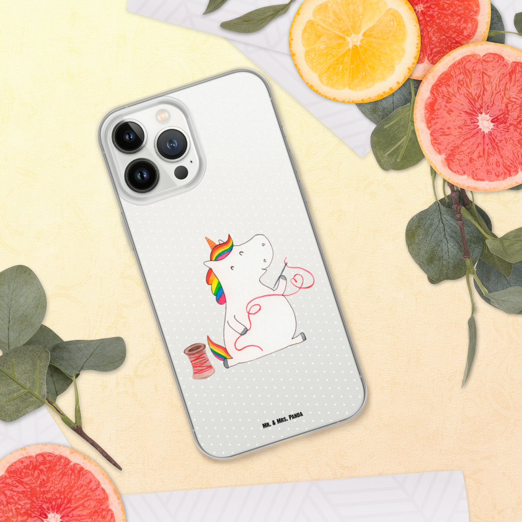 Handyhülle Einhorn Näherin Handyhülle, Handycover, Transparente Handyhülle, Flexible Handyhülle, Handyschutz, Transparent, Durchsichtig, Schutzhülle für Handy, Stilvolle Handyhülle, Robuste Handyhülle, Schutz vor Kratzern, Schützende Handyhülle, Einhorn, Einhörner, Einhorn Deko, Pegasus, Unicorn, Näherin, nähen, Mädchen, Freundin, Häkeln, Stricken, basteln, Nähzimmer