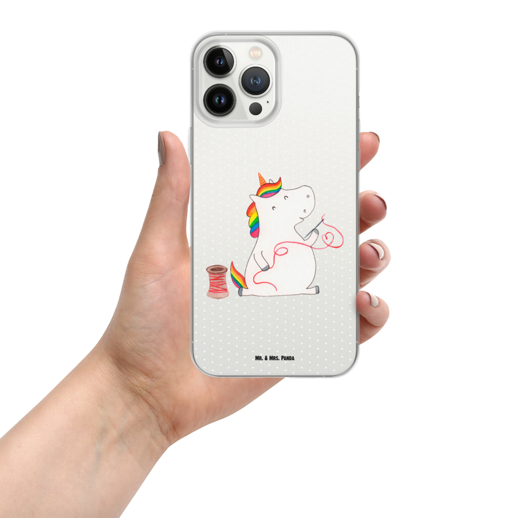 Handyhülle Einhorn Näherin Handyhülle, Handycover, Transparente Handyhülle, Flexible Handyhülle, Handyschutz, Transparent, Durchsichtig, Schutzhülle für Handy, Stilvolle Handyhülle, Robuste Handyhülle, Schutz vor Kratzern, Schützende Handyhülle, Einhorn, Einhörner, Einhorn Deko, Pegasus, Unicorn, Näherin, nähen, Mädchen, Freundin, Häkeln, Stricken, basteln, Nähzimmer