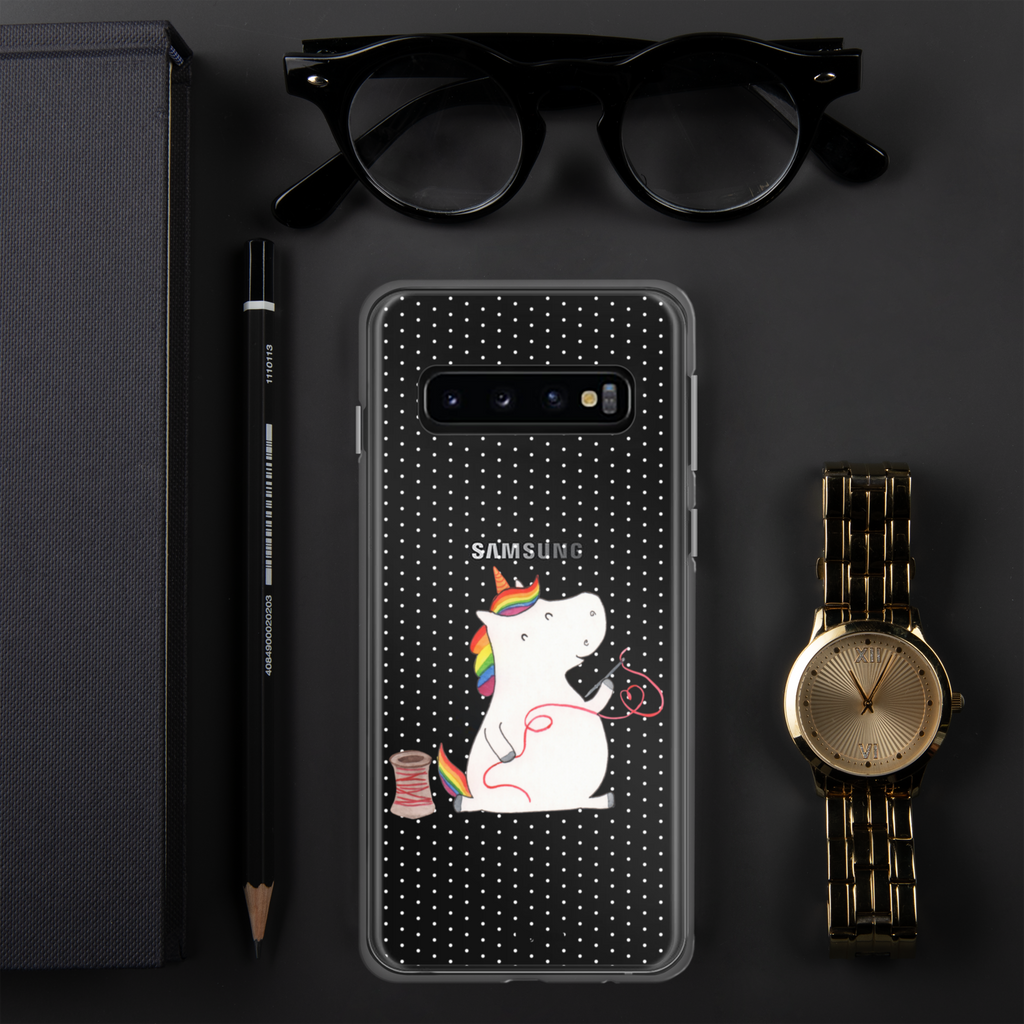 Handyhülle Einhorn Näherin Handyhülle, Handycover, Transparente Handyhülle, Flexible Handyhülle, Handyschutz, Transparent, Durchsichtig, Schutzhülle für Handy, Stilvolle Handyhülle, Robuste Handyhülle, Schutz vor Kratzern, Schützende Handyhülle, Einhorn, Einhörner, Einhorn Deko, Pegasus, Unicorn, Näherin, nähen, Mädchen, Freundin, Häkeln, Stricken, basteln, Nähzimmer