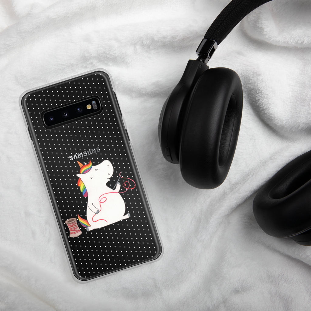 Handyhülle Einhorn Näherin Handyhülle, Handycover, Transparente Handyhülle, Flexible Handyhülle, Handyschutz, Transparent, Durchsichtig, Schutzhülle für Handy, Stilvolle Handyhülle, Robuste Handyhülle, Schutz vor Kratzern, Schützende Handyhülle, Einhorn, Einhörner, Einhorn Deko, Pegasus, Unicorn, Näherin, nähen, Mädchen, Freundin, Häkeln, Stricken, basteln, Nähzimmer