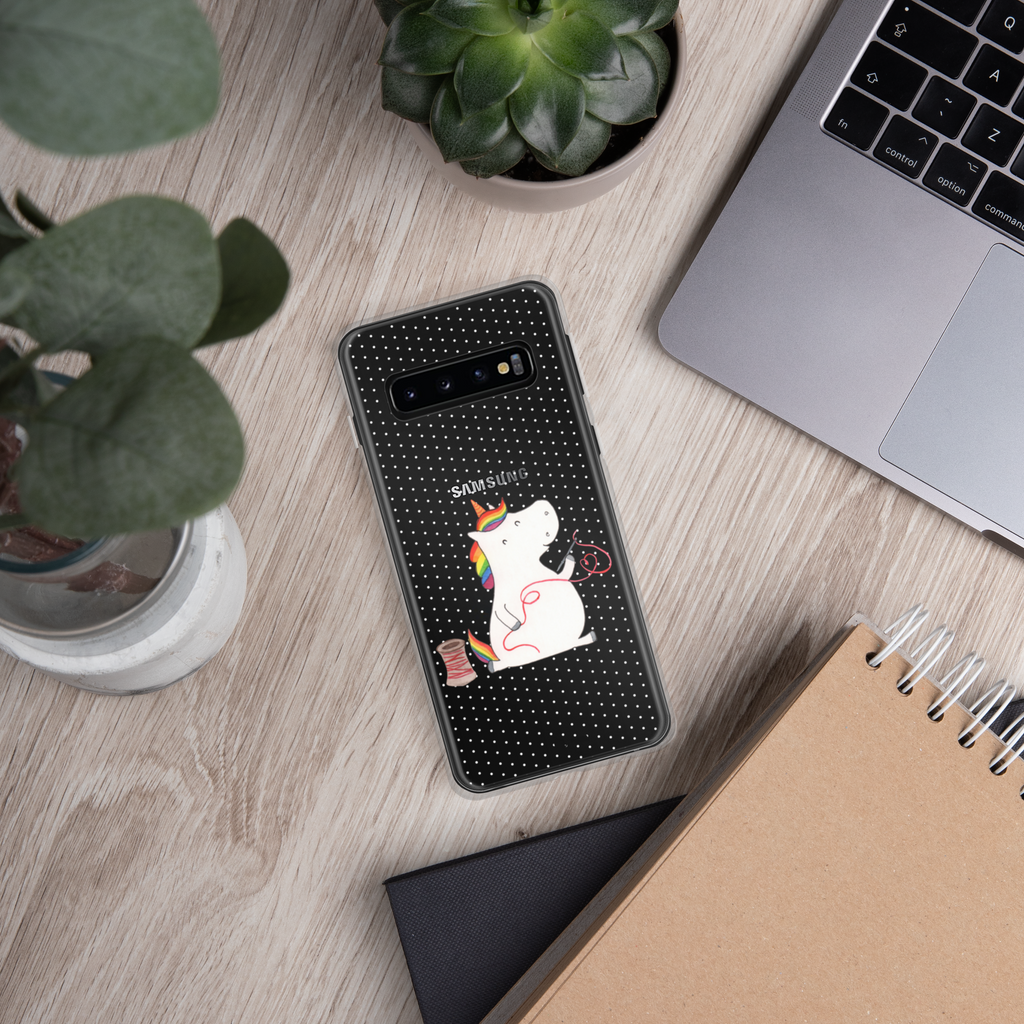 Handyhülle Einhorn Näherin Handyhülle, Handycover, Transparente Handyhülle, Flexible Handyhülle, Handyschutz, Transparent, Durchsichtig, Schutzhülle für Handy, Stilvolle Handyhülle, Robuste Handyhülle, Schutz vor Kratzern, Schützende Handyhülle, Einhorn, Einhörner, Einhorn Deko, Pegasus, Unicorn, Näherin, nähen, Mädchen, Freundin, Häkeln, Stricken, basteln, Nähzimmer