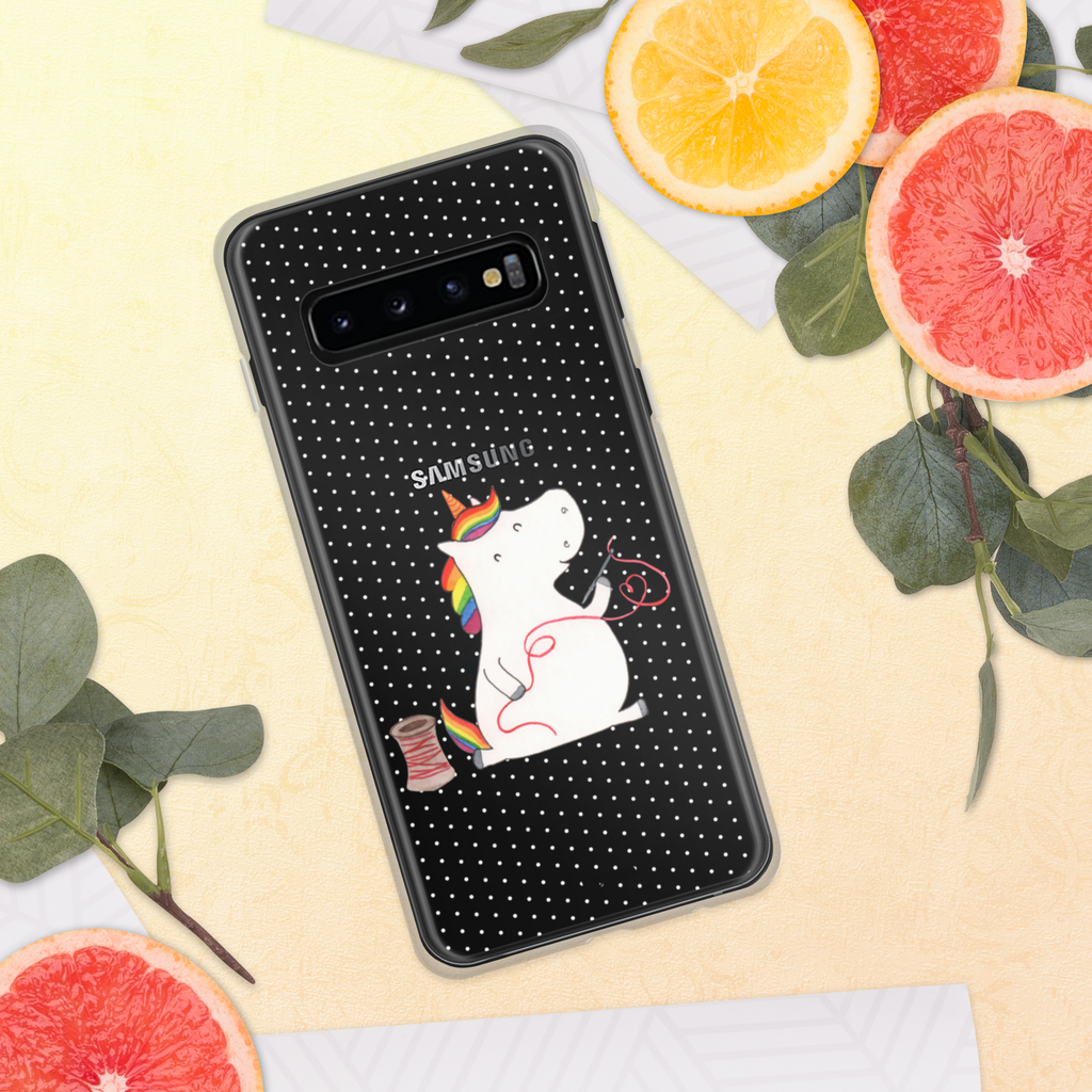 Handyhülle Einhorn Näherin Handyhülle, Handycover, Transparente Handyhülle, Flexible Handyhülle, Handyschutz, Transparent, Durchsichtig, Schutzhülle für Handy, Stilvolle Handyhülle, Robuste Handyhülle, Schutz vor Kratzern, Schützende Handyhülle, Einhorn, Einhörner, Einhorn Deko, Pegasus, Unicorn, Näherin, nähen, Mädchen, Freundin, Häkeln, Stricken, basteln, Nähzimmer