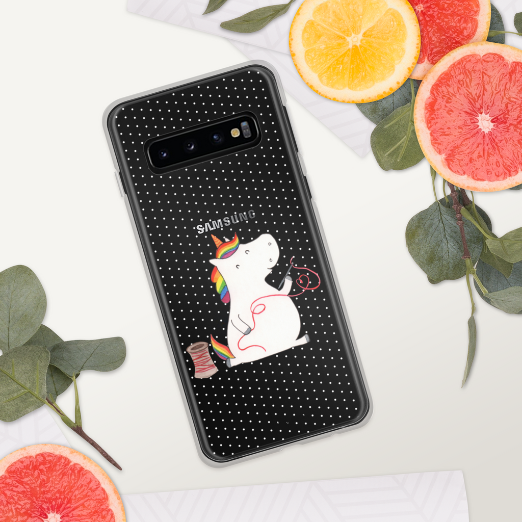 Handyhülle Einhorn Näherin Handyhülle, Handycover, Transparente Handyhülle, Flexible Handyhülle, Handyschutz, Transparent, Durchsichtig, Schutzhülle für Handy, Stilvolle Handyhülle, Robuste Handyhülle, Schutz vor Kratzern, Schützende Handyhülle, Einhorn, Einhörner, Einhorn Deko, Pegasus, Unicorn, Näherin, nähen, Mädchen, Freundin, Häkeln, Stricken, basteln, Nähzimmer