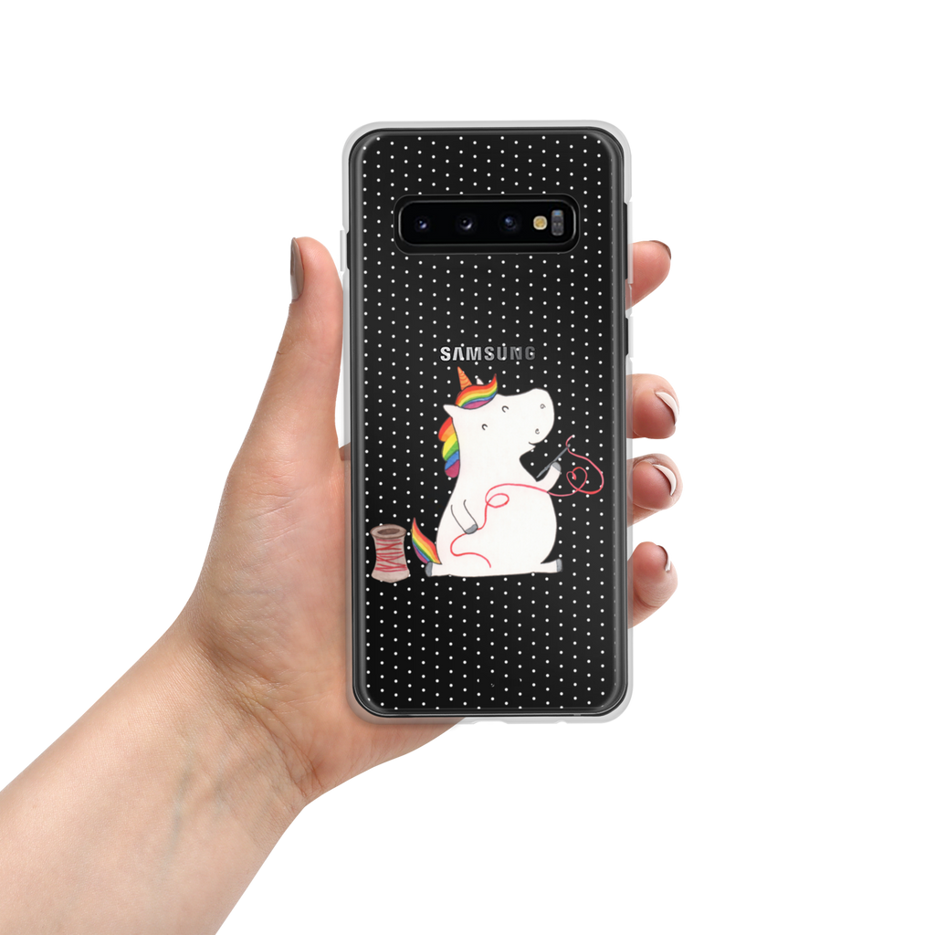 Handyhülle Einhorn Näherin Handyhülle, Handycover, Transparente Handyhülle, Flexible Handyhülle, Handyschutz, Transparent, Durchsichtig, Schutzhülle für Handy, Stilvolle Handyhülle, Robuste Handyhülle, Schutz vor Kratzern, Schützende Handyhülle, Einhorn, Einhörner, Einhorn Deko, Pegasus, Unicorn, Näherin, nähen, Mädchen, Freundin, Häkeln, Stricken, basteln, Nähzimmer
