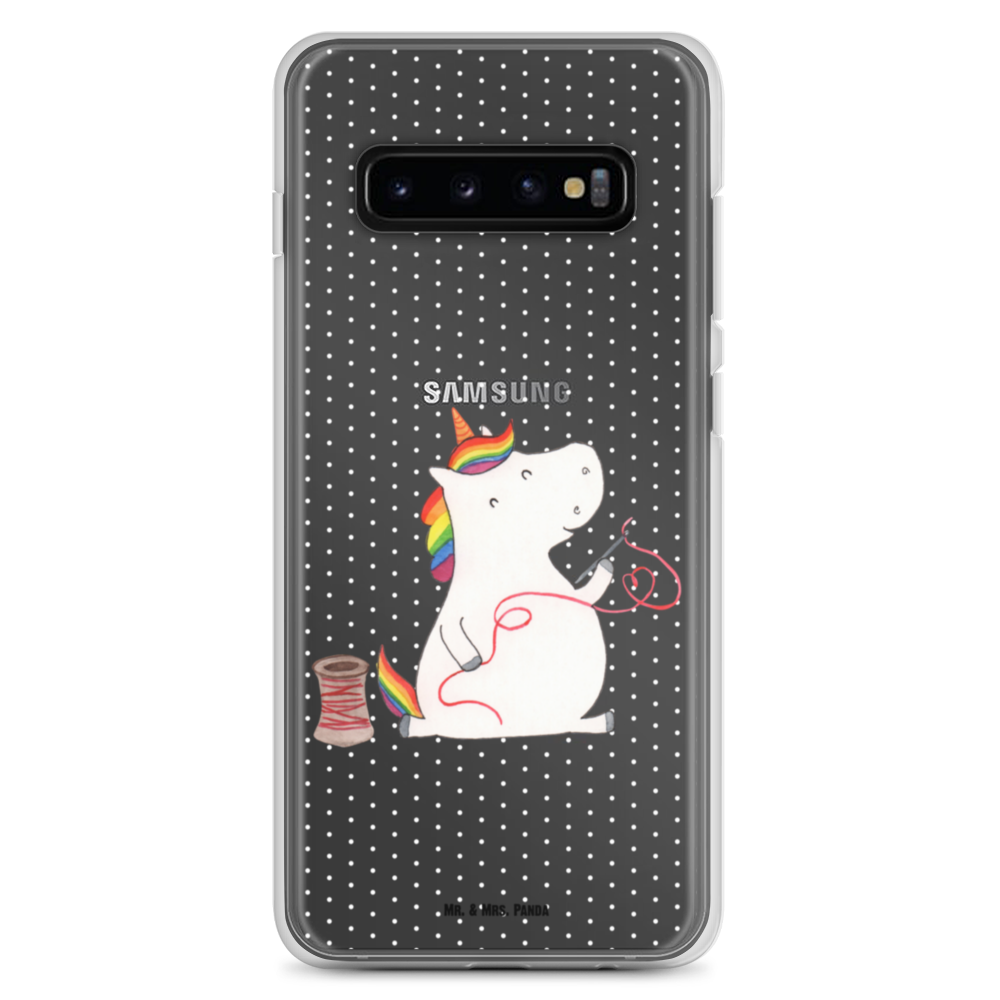 Handyhülle Einhorn Näherin Handyhülle, Handycover, Transparente Handyhülle, Flexible Handyhülle, Handyschutz, Transparent, Durchsichtig, Schutzhülle für Handy, Stilvolle Handyhülle, Robuste Handyhülle, Schutz vor Kratzern, Schützende Handyhülle, Einhorn, Einhörner, Einhorn Deko, Pegasus, Unicorn, Näherin, nähen, Mädchen, Freundin, Häkeln, Stricken, basteln, Nähzimmer
